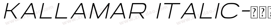 Kallamar Italic字体转换